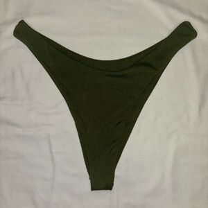 Army green cheeky bikini bottoms
